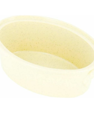 Terrine ovale plastique beige 300 ml - par 104