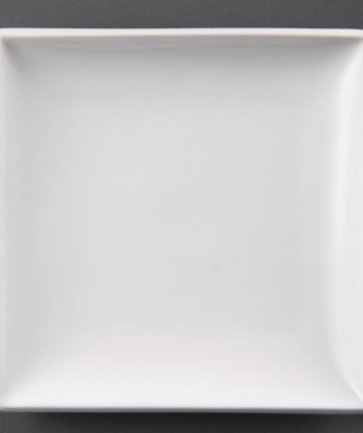 Assiettes carrées blanches Olympia Whiteware 180mm (lot de 12)