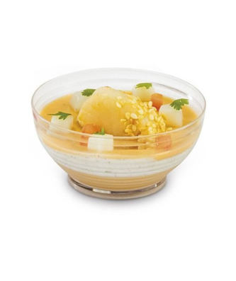 Verrine plastique bol Asie transparente 80 ml - par 24