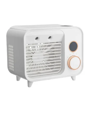 Mini rafraichisseur d'air portable USB avec 5 vitesses blanc Vendos85