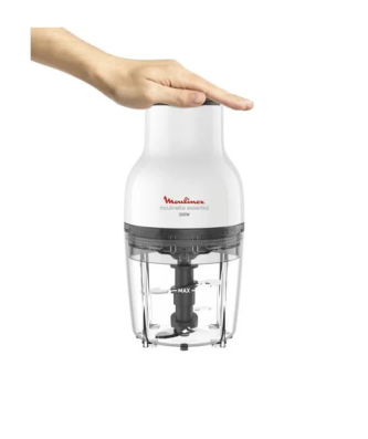 Moulinex Dj520110 Moulinette Essential, Hachoir 300 W, Bol 400 Ml, 4 Lames En Acier Inoxydable, Mini Mixeur Viande, Decoupe Legu Seb