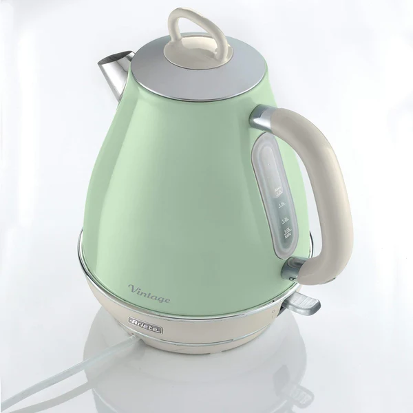 bouilloire électrique de 1,7L sans fil vintage 2000W vert pastel Ariete