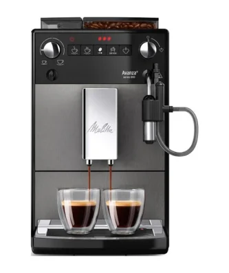 Machine A Café - Melitta - Avanza F270-100 - Réservoir D'eau 1,5 L - Réservoir A Grains 250 G - 1450 W - Gris Titanium Melitta