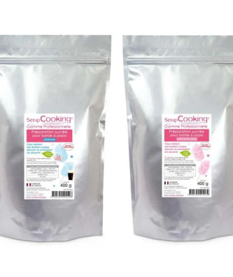 Préparation barbe à papa bleu & rose 800 g Scrapcooking