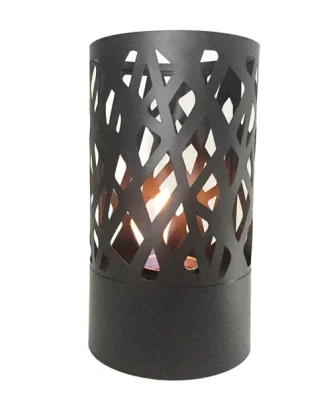 Cheminée de table à l'éthanol en acier noir Purline