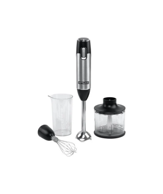 Mixeur Multifonctions 600w Pied Inox Mini Hachoir Fouet Gobelet Noir In - Ms05hb Muse