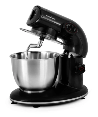 Robot pétrin avec bol inox 5L AK80 Noir Kitchencook