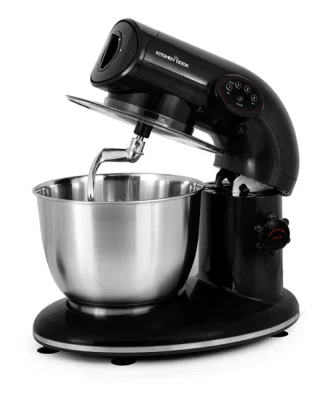 Robot pétrin avec bol inox 5L AK80 Noir Kitchencook