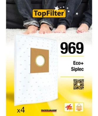 Lot de 4 sacs aspirateur Eco+ et Siplec L 501 Premium TopFilter