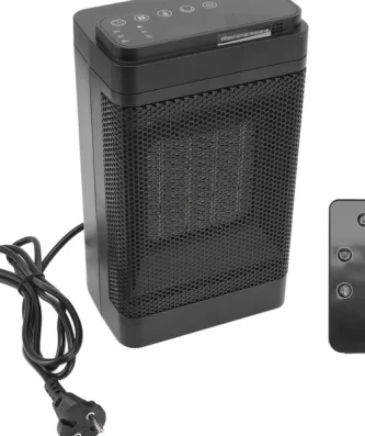 Radiateur Soufflant Céramique 1500W avec Télécommande noir Vendos85