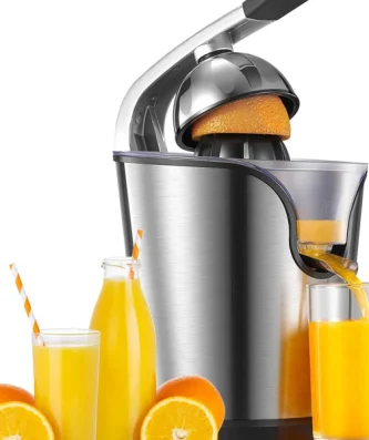 Presse Agrumes électrique levier professionnel Inox 160W gris Vendos85