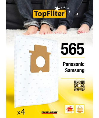 Lot de 4 sacs aspirateur pour Samsung et Panasonic Premium TopFilter