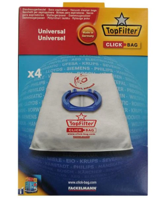 Boite de 4 sacs aspirateurs universels Top Filter pour Adaptateur Click Bag TopFilter