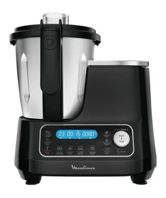 Robot Cuiseur Multifonction Compact Clickchef Hf456810 - Noir - 5 Programmes Auto - 32 Fonctions - Balance Integree Moulinex