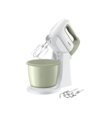 Robot Pâtissier, Batteur A Main, 500w, 5 Vitesses, Bol 2,5l, 2 Fouets + 2 Crochets-pétrin, Prep'mix+ Ht464010 Moulinex