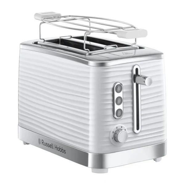 24370-56 Toaster Grille Pain Xl Inspire, Controle Brunissage, Decongele, Rechauffe, Chauffe Viennoiserie - Blanc Russell Hobbs