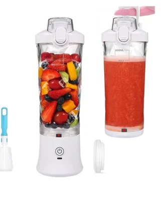 Blender électrique Smoothie 0,6L 240W avec USB-C rechargeable blanc Vendos85
