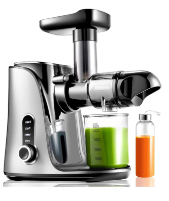 Extracteur de Jus électrique avec Double Vitesse 150W argent noir Vendos85