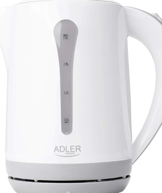 bouilloire électrique sans fil de 2,5L 2200W gris blanc Adler