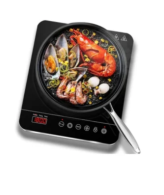 Plaque de cuisson à induction en verre cristal 2000W noir Vendos85