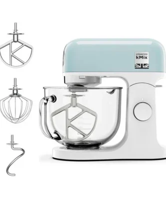 Robot Pâtissier Multifonction Kmx754pb - Moteur Professionnel 1000w - 2 Sorties Pour Accessoires - Bol En Verre 5l Avec Kenwood