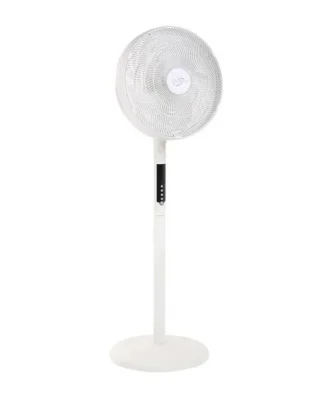 Air-light Ring - Ventilateur Sur Pied & Brasseur D'air Blanc ø40cm 70w Avec Couronne D'éclairage Led Farelek
