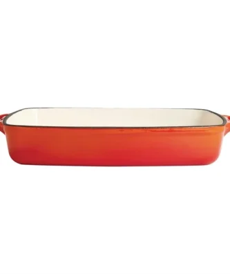 Plat en fonte rectangulaire Vogue orange 2,8L