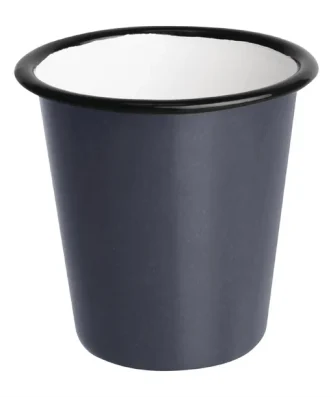 Gobelets en acier émaillé gris et noir Olympia 310ml