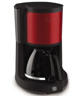 Subito 4 Select Fg370d11 - Cafetière - 15 Tasses - Rouge Bordeaux/acier Inoxydable Moulinex
