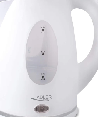 bouilloire électrique de 1,5L 2000W blanc Adler