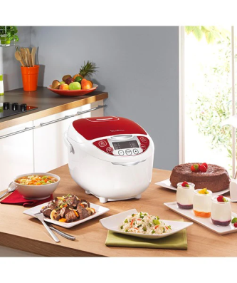 Multicuiseur traditionnel 12 en 1 rouge 5 L MK705111 Moulinex