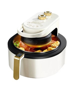 Friteuse sans Huile de 5,5L Air Fryer Avec Fenêtre Visible pour 4 à 6 Personnes 1350W blanc Vendos85