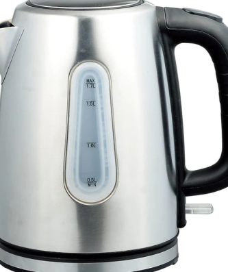 bouilloire électrique de 1,7L sans fil 2200W gris noir Tristar