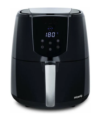 H.koenig Fry800 - Friteuse Sans Huile - 4l - 7 Programmes - 1400w - 80? A 200?c - Minuteur 60min - Arret Automatique - Noir Hkoenig