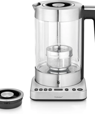 bouilloire électrique 2 en 1 de 1,7L sans fil 3000W gris noir WMF