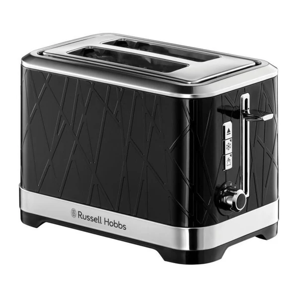 28091-56 Toaster Grille-pain Structure, Liftn Look, Fentes Xl, Cuisson Ajustable, Rechauffe Viennoiseries - Noir Russell Hobbs