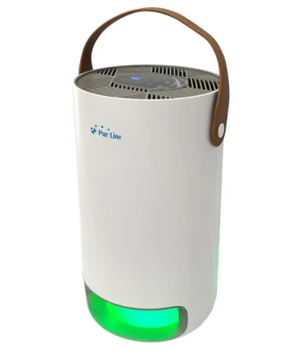Purificateur d'air avec filtre HEPA, PM2, ioniseur, lampe UV, 3 vitesses et mode AUTO pour 15m2. Purline