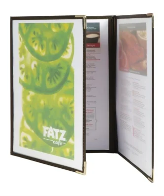 Protège-menus Securit Crystal A4 triples (lot de 3)