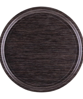 Plateau rond antidérapant Roltex 450mm wengé