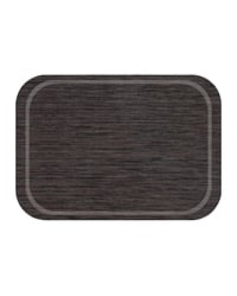 Plateau de service en mélamine Roltex Fast Food 375x265mm antidérapant wengé
