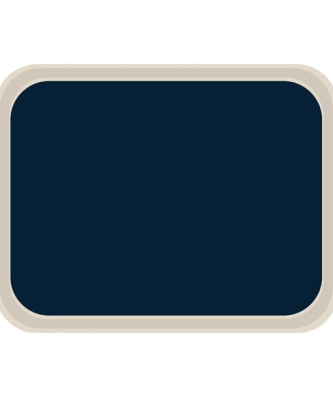 Plateau de service en polyester Roltex standard 455x355mm bleu