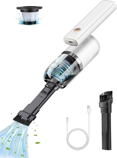 Aspirateur de table sans fil à Rotation de 180 Degrés rechargeable 7000PA blanc Vendos85