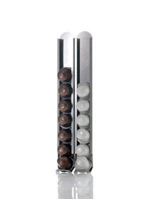 Lot de 2 supports muraux compatibles avec les capsules de café Nespresso, acier inoxydable, KAPSULAS Don Hierro