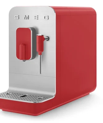 Machine à café avec broyeur et buse vapeur 1350 W BCC02RDMEU rouge Smeg