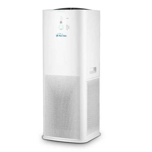 Purificateur d'air avec 2 filtres HEPA, PM2, ioniseur, écran tactile LED, 3 vitesses et mode AUTO pour 90m2. Purline