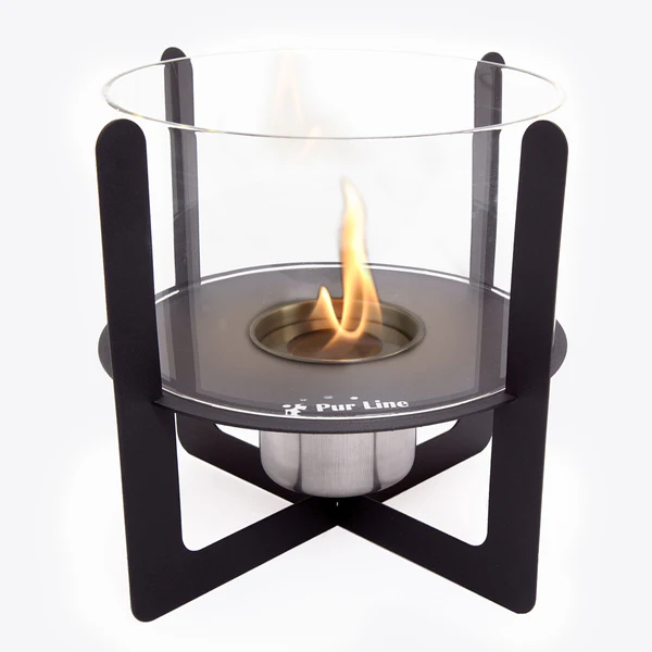Cheminée de table à l'éthanol avec cylindre en verre Purline