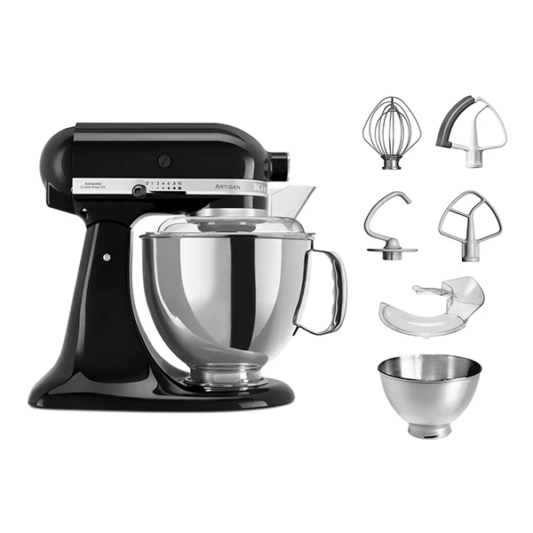 Robot artisan noir 5KSM175PS avec accessoires supplémentaires Kitchenaid