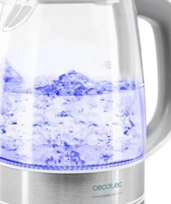 bouilloire électrique de 1,7L sans fil 2200W gris Cecotec