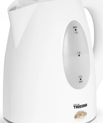 bouilloire électrique de 1,5L sans fil 2000W blanc Tristar