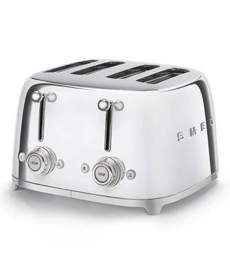 Toaster 4 fentes 2000 W TSF03SSEU chromé Smeg